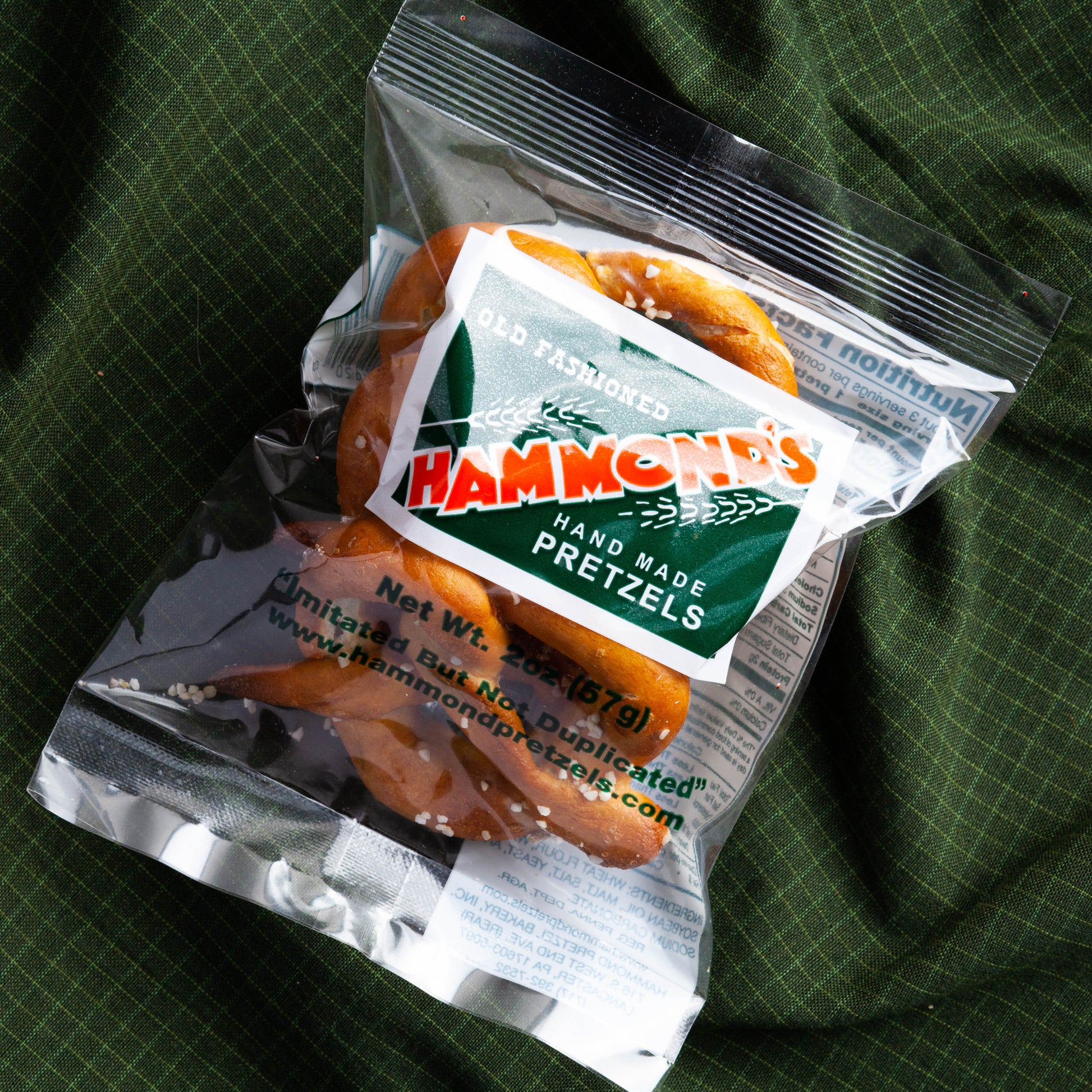 Bag of hand-rolled Hammond's Pretzels